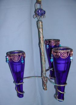 wine bottle chandelier