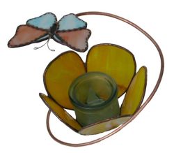 butterfly with flower votive